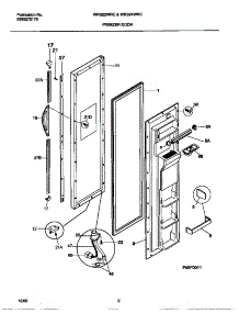 02 - Freezer Door parts for Frigidaire Refrigerator WRS22WRCD1 from AppliancePartsPros.com