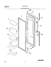 05 - Refrigerator Door parts for White Westinghouse Refrigerator WRS23MF5AS3 from AppliancePartsPros.com