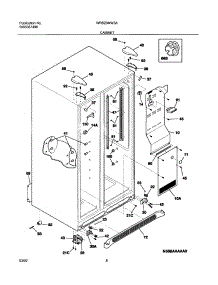 07 - Cabinet parts for White Westinghouse Refrigerator WRS23MW3AQ1 from AppliancePartsPros.com