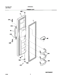 03 - Freezer Door parts for White Westinghouse Refrigerator WRS23W0AQ4 from AppliancePartsPros.com