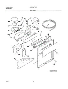15 - Dispenser parts for White Westinghouse Refrigerator WRS23MF5AS3 from AppliancePartsPros.com