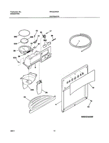 15 - Ice & Water Dispenser parts for White Westinghouse Refrigerator WRS23W0AQ1 from AppliancePartsPros.com