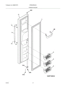 03 - Freezer Door parts for White Westinghouse Refrigerator WRS26MF8JS2 from AppliancePartsPros.com