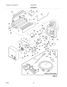 19 - Ice Maker parts for White Westinghouse Refrigerator WRS26MF5AWD from AppliancePartsPros.com