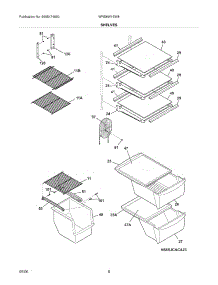 09 - Shelves parts for White Westinghouse Refrigerator WRS6W1EW8 from AppliancePartsPros.com