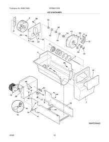 17 - Ice Container parts for White Westinghouse Refrigerator WRS6W1EW8 from AppliancePartsPros.com