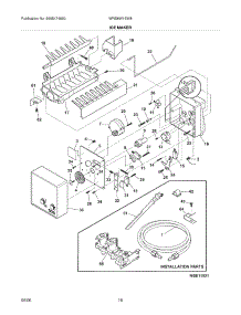 19 - Ice Maker parts for White Westinghouse Refrigerator WRS6W1EW8 from AppliancePartsPros.com