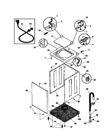 02 - Cabinet / Top parts for Frigidaire Washer WWX645RBW2 from AppliancePartsPros.com