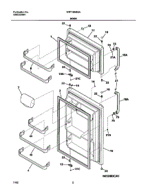 03 - Doors parts for White Westinghouse Refrigerator WRT15MB3AQ3 from AppliancePartsPros.com