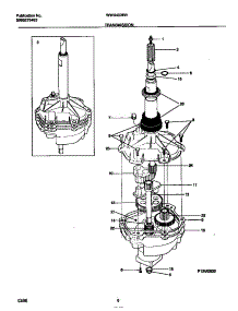 04 - Transmission parts for Frigidaire Washer WWX433RBD4 from AppliancePartsPros.com