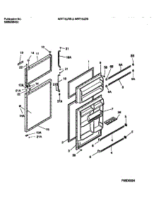 02 - Door Section parts for Frigidaire Refrigerator WRT18JZBW1 from AppliancePartsPros.com