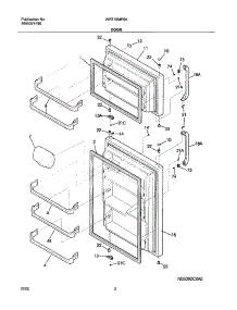 03 - Doors parts for White Westinghouse Refrigerator WRT18MP5AW9 from AppliancePartsPros.com