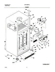 05 - Cabinet parts for White Westinghouse Refrigerator WRT18MP5AW9 from AppliancePartsPros.com