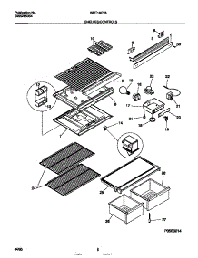 04 - Shelves / Controls parts for Frigidaire Refrigerator WRT18CVAW2 from AppliancePartsPros.com