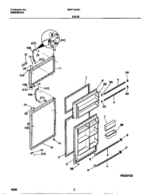 02 - Door parts for Frigidaire Refrigerator WRT18JRCW1 from AppliancePartsPros.com