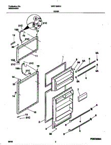 02 - Door parts for Frigidaire Refrigerator WRT18NRHW2 from AppliancePartsPros.com