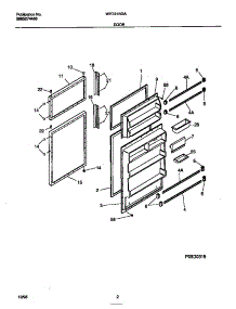 02 - Door parts for Frigidaire Refrigerator WRT21BGAW3 from AppliancePartsPros.com