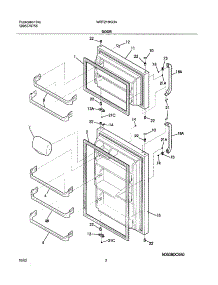 03 - Doors parts for White Westinghouse Refrigerator WRT21MG3AQ3 from AppliancePartsPros.com