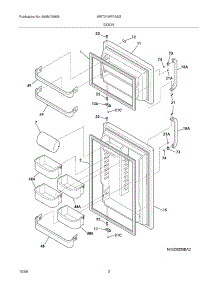 03 - Door parts for White Westinghouse Refrigerator WRT21MR7ASG from AppliancePartsPros.com