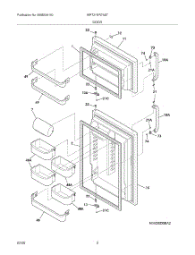 03 - Door parts for White Westinghouse Refrigerator WRT21MR7AST from AppliancePartsPros.com
