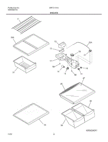 07 - Shelves parts for White Westinghouse Refrigerator WRT21S4AW5 from AppliancePartsPros.com