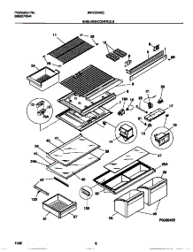 04 - Shelves / Controls parts for Frigidaire Refrigerator WRT21NRCW1 from AppliancePartsPros.com