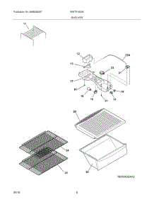 07 - Shelves parts for White Westinghouse Refrigerator WWTR1502KW5 from AppliancePartsPros.com