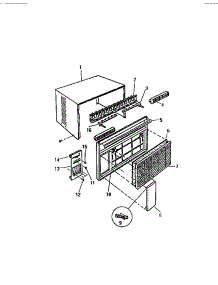 02 - Wrapper, Front parts for Frigidaire Air Conditioner AC088J7B1 from AppliancePartsPros.com
