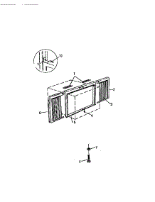 06 - Window Mounting parts for Frigidaire Air Conditioner AC088J7B1 from AppliancePartsPros.com