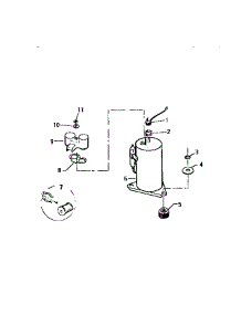 05 - Compressor parts for Frigidaire Air Conditioner AL097H1A1 from AppliancePartsPros.com