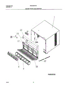 03 - Cabinet Front And Wrapper parts for White Westinghouse Air Conditioner WAC052K7A6 from AppliancePartsPros.com