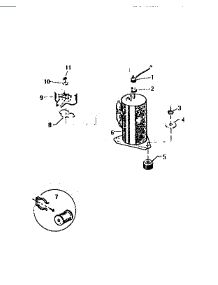 05 - Compressor parts for Frigidaire Air Conditioner AL113J1A1 from AppliancePartsPros.com