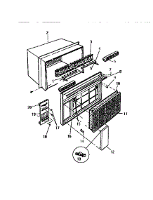 02 - Cabinet, Front, Wrapper parts for Frigidaire Air Conditioner AS248J2K1 from AppliancePartsPros.com