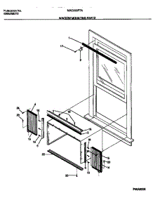 06 - Window Mounting parts for Frigidaire Air Conditioner MAC053P7A2 from AppliancePartsPros.com
