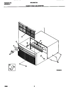 02 - Cab Frnt,Wrapper parts for Frigidaire Air Conditioner WAC082G7A8 from AppliancePartsPros.com