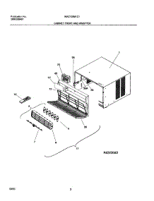 03 - Cabinet Front And Wrapper parts for White Westinghouse Air Conditioner WAC100M1C1 from AppliancePartsPros.com