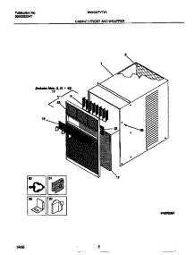 02 - Cabinet Front And Wrapper parts for Frigidaire Air Conditioner WAK087Y7V1 from AppliancePartsPros.com
