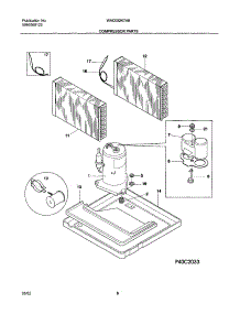 09 - Compressor Parts parts for White Westinghouse Air Conditioner WAC052K7A6 from AppliancePartsPros.com