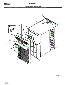 02 - Cabinet  Front  And  Wrapper parts for Frigidaire Air Conditioner WAK083F7V2 from AppliancePartsPros.com