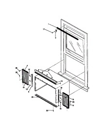 06 - Window Mounting parts for Frigidaire Air Conditioner WAC083W7A3 from AppliancePartsPros.com