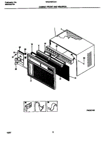 02 - Cabinet  Front  And  Wrapper parts for Frigidaire Air Conditioner WAS182G2A1 from AppliancePartsPros.com