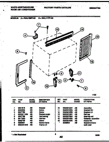 07 - Cabinet And Installation Parts parts for Frigidaire Air Conditioner WAL117P1A2 from AppliancePartsPros.com