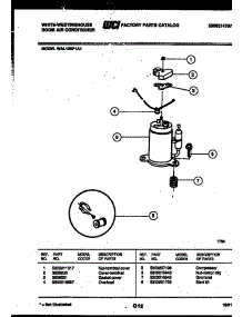 06 - Compressor Parts parts for Frigidaire Air Conditioner WAL125P1A1 from AppliancePartsPros.com