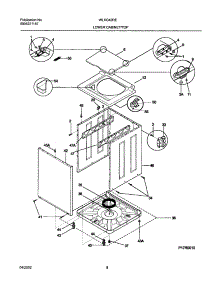 09 - Wshr Cab,Top parts for White Westinghouse Washer Dryer Combo WLXG42REW2 from AppliancePartsPros.com