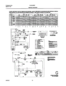 14 - 134123500 Wiring Diagram parts for White Westinghouse Washer Dryer Combo WLXG42REW2 from AppliancePartsPros.com