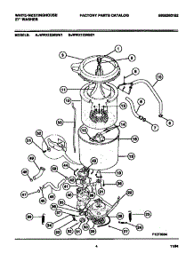 03 - Tubs, Hoses, Motor parts for Frigidaire Washer WWX123RBD1 from AppliancePartsPros.com