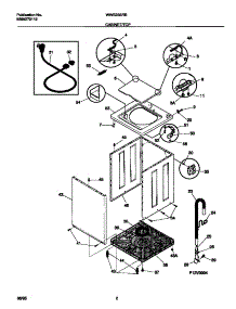 02 - Cabinet / Top parts for Frigidaire Washer WWS233RBD0 from AppliancePartsPros.com