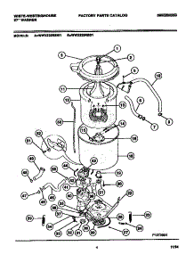 03 - Tubs, Hosess, Motor parts for Frigidaire Washer WWX223RBW1 from AppliancePartsPros.com