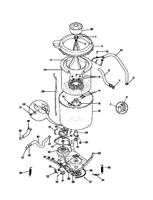03 - Motor / Tub parts for Frigidaire Washer WWX645RBW3 from AppliancePartsPros.com