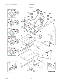 05 - Burner parts for Electrolux Range EI30GF55GWB from AppliancePartsPros.com